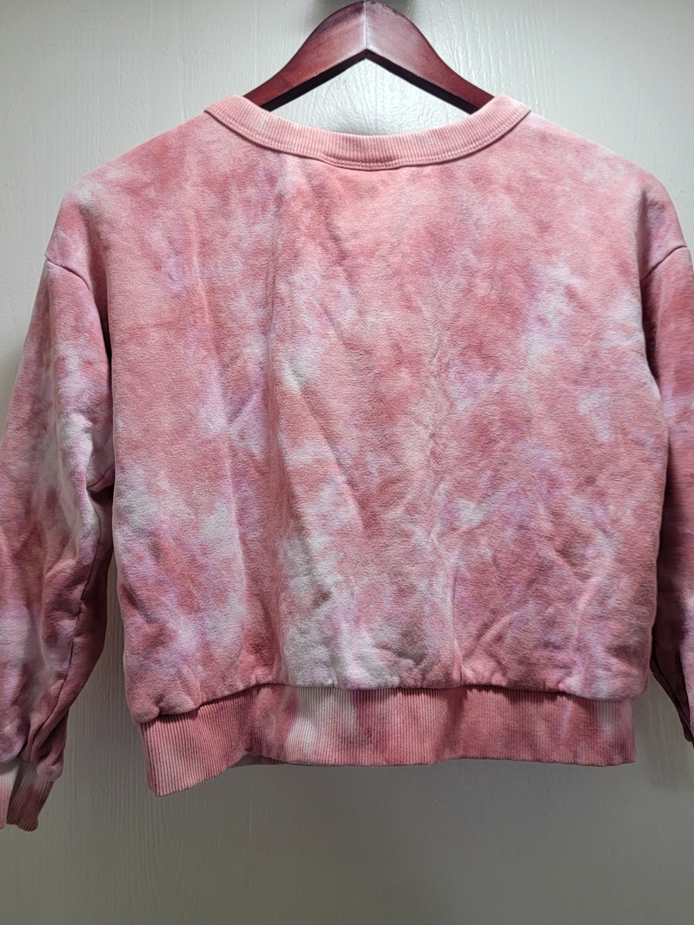 Jungmaven Pink Tie-Dye Hemp And Cotton Cropped Sweatshirt - Picture 3 of 3